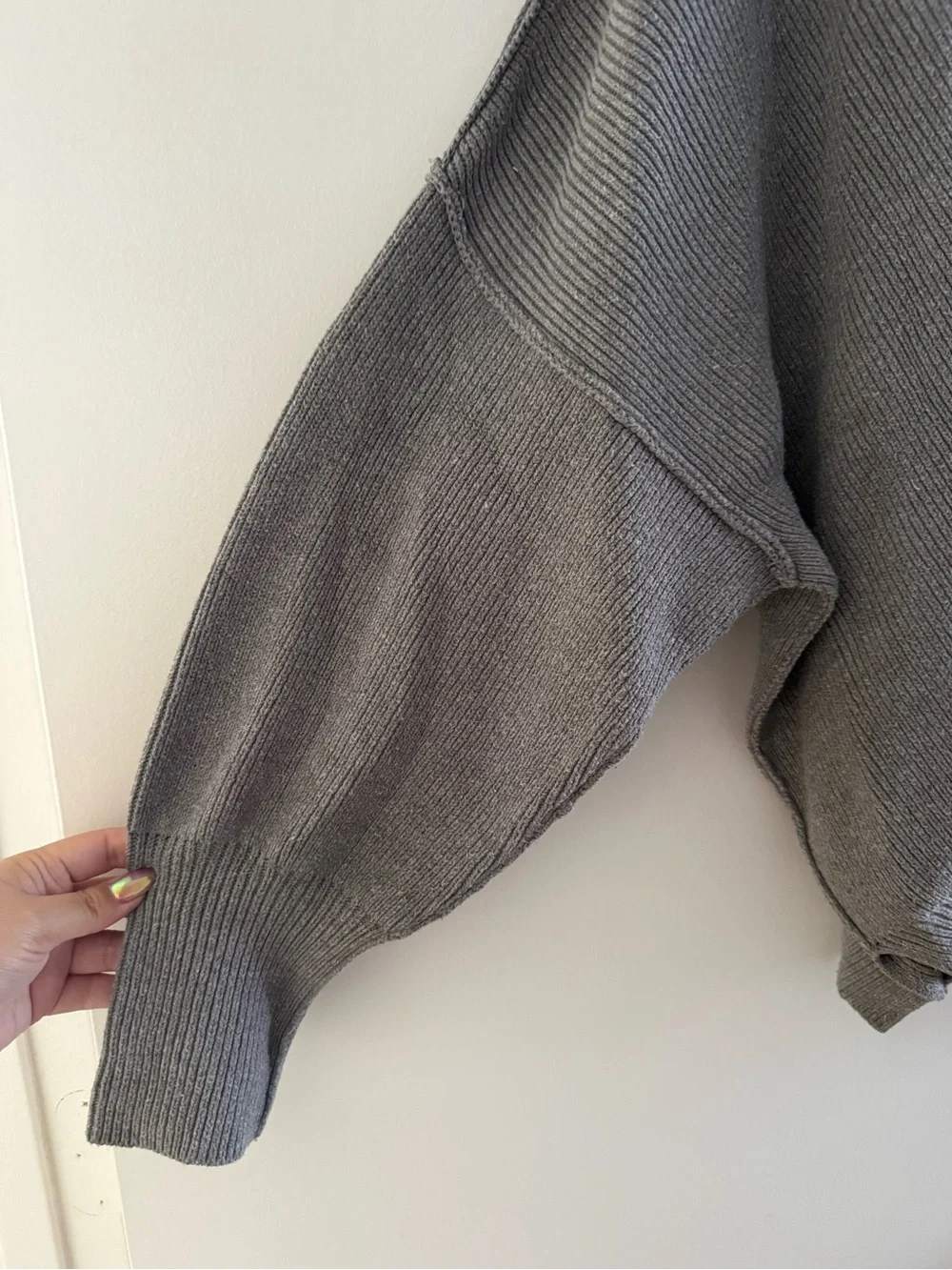 Free People Easy Street Tunic Sweater Grey